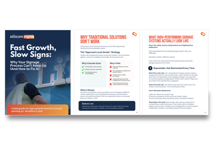 Preview pages from the Silicon Signs guide